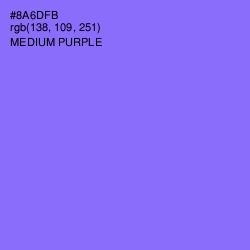 #8A6DFB - Medium Purple Color Image